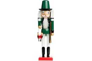 ‎SIKORA WEIHNACHTSWELT Sikora NK-A Deko Nussknacker Figur aus Holz Verschiedene Motive 2 Größen, Farbe/Modell:A03 grün - Jäger, Größe:Höhe ca. 38.5 cm