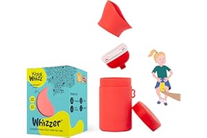 KIDDIWHIZZ Portable Toilet/Travel Potty Holiday Essentials for Kids - Ideal for Potty Training, Camping, Car Journeys & Travel - Unisex Silicone Pee Bottle - Portable & Leakproof - 250ml