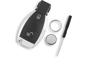 GLOUVDEYZ For Mercedes Benz A B C E SLK Class For BGA W203 W204 W205 W210 W211 W212 W220 W251 2 Buttons Car Key Fob Case with Battery CR2032