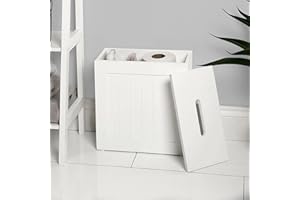 Homme Concept Bathroom Storage Box - White Unit Multi-Purpose Organiser Compact Organiser, Neat Small and Tidy Bathroom, Living Room, Kitchen, Hallway (Tidy, white) (104-234)