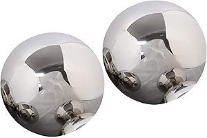 Kynast Garden Edelstahl Deko Kugel 2er Set glänzend poliert Ø 15 cm Dekokugel Schwimmkugel
