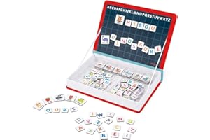 Janod - Magneti'Book Alphabet - Jeu Éducatif Magnétique 142 Pièces -Version Française - Dès 3 Ans, J02711