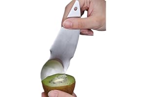 Cuchara de kiwi - Cortador de cuchara de kiwi 2 en 1 de acero inoxidable,Cortador de frutas y verduras, cucharas peladoras de aguacate, uso múltiple para utensilios de cocina para el hogar Gimocool