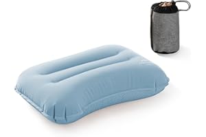 Naturehike almohado de camping autoinflable ultraligera y compacta, equipamiento de viaje y camping portátil para dormir en oficina y viajes, bolsa de almacenamiento incluida