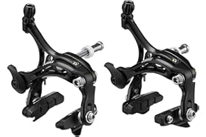 corki Cycles 1 Coppia di Freni a cerchione per Bici da Strada/Città, Pinza Anteriore e Posteriore (Nero e Argento)