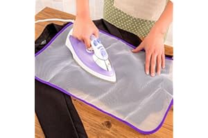 FOUTP 2pcs Filet de Repassage, Pattemouille Transparente Vêtements de Protection Chaleur Pression en Maille Filet Chiffon de Repassage Guard Pad, Couleur Aléatoire, 40 x 60 cm (Aléatoire)
