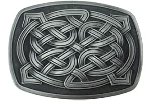 LKMY Celtic Knot Oval Belt Buckle,American Keltic Irish Scottish Celtic Cross For Mens Womens