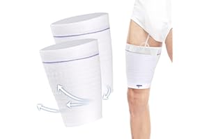 HANSILK Catheter Leg Bag Holder 2 Pcs Convenient Washable Reusable Elastane Stitched Wrapped Urine Bag Designed for The Incontinent L
