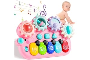 Jouet pour BéBé Achort Jouet Montessori avec Musique pour Enfant 1 2 3 Ans Table de Xylophone Musique Jouets Multifonctions pour Bébé 12 18 Mois Garçon Fille