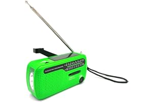 Fit4Blackout Radio korbowe, solarne i przenośne radio awaryjne AM/FM/SW, retro z odbiornikiem świata, jako latarka i lampka do czytania, ładowarka do telefonu komórkowego, w