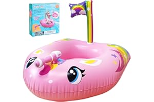 JOY SPOT! Pool Float for Kids with Water Gun, Inflatable Pool Floatie Toy for Toddlers, Swimming Pool Toys, Beach Party Raft, Summer Fun Ride-On Floaties, Water Battle Games for Boys Girls Ages 3-8