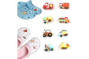 WJIAEER 24 Piezas Insignias Decoración de Zapatos para Niños Decoración de Zapatos de Dibujos Animados Decoración de Zapatos de PVC (Serie de Carro de Herramientas)