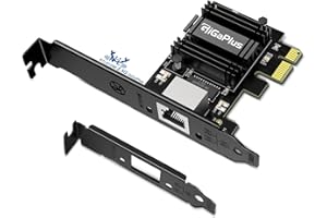 2.5Gb PCIe Netzwerkkarte, GiGaPlus 2500Mbps Ethernet Interface Adapter, mit Realtek RTL8125B, Wake on LAN, 2.5G NIC kompatibel mit Windows/Linux/MAC OS
