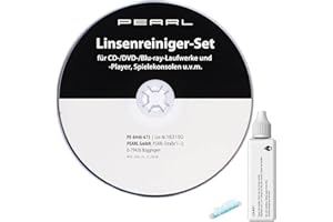 ‎PEARL PEARL Reinigungs CD: Linsenreiniger-Set für CD-/DVD-/Blu-ray-Laufwerke und -Player u.v.m. (Reinigungs DVD, Laserreiniger, Autoradio Laufwerk reinigen)