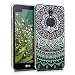 Produktbild kwmobile Hülle für LG X Screen - TPU Silikon Backcover Case Handy Schutzhülle - Cover klar Indische Sonne Design Mintgrün Weiß Transparent