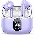 Wireless Earbuds, Bluetooth 5.4 Headphones In Ear with 4 ENC Noise Cancelling Mic, Bluetooth Earbuds Mini Deep Bass Stereo Sound, 36H Playtime LED Display Wireless Earphones IP7 Waterproof Deep Purple