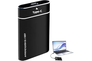 AOUZOVLI Externe Festplatte 500gb External Hard Drive USB Festplatte Festplatten Festplatte-Extern Datensicherung Laptop-Speicherlösungen, 500 Gb Aluminiumgehäuse(Schwarz)