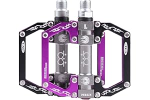 SPFASZEIV Pedali della Bicicletta Pedale della Bici in Alluminio Ciclismo/Strada Mountain MTB/BMX Pedale della Bici con Pedali Super Bearing Platone Stabile con Pedale Antiscivolo per 9/16