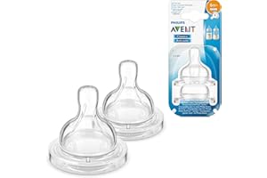 Philips Avent Allattamento SCF634/27, 2 Tettarelle Classic+ e Anti-colic, Flusso Abbondante, 4 Fori, 6+ Mesi