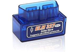 Nazaz Mini ELM327 OBD2 Bluetooth Scanner, Bluetooth OBD2 Diagnostic Device Compatible, OBD2 Diagnostic OBD2 Bluetooth Adapter for Android, Windows, Car