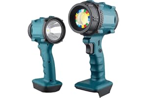 LETOUR Cordless Work Light Suitable for Makita 18V Battery 22W Cordless LED Flashlight Handheld Jobsite Spotlight with Pivoting Head for Car Repairing, Camping, Emergency (Battery not Included)