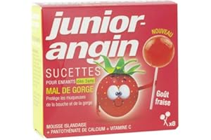 Melisana Pharma Sucettes Junior-angin GOUT FRAISE 8 Sucettes