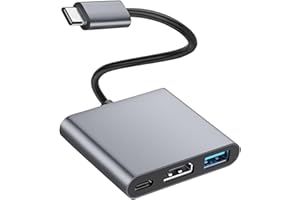 ZUOQIANG USB C to HDMI Adapter, Type C to 4K HDMI 3 in 1 Multiport Adapter with 100W PD Fast Charging & USB3.0 Port,r for iPhone 15,MacBook Pro Air/iPad Pro/Surface/Samsung