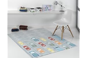 MANTAS MORA - Alfombra Infantil Terciopelo y Antideslizante 100% Poliéster Microfibra Tacto Super Suave Mullido Especial Juegos H05