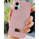 Coverzone iPhone 16 Plus ile Uyumlu Elmas Desen Taşlı Kılıf &ndash; 2 mm Kamera &Ccedil;ıkıntı Koruma, Işıltılı L&uuml;ks Şık Darbe Emici Kapak