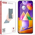 POPIO Tempered Glass Screen Protector Compatible For Samsung Galaxy M31S / A51 (Transparent) Full Screen Coverage (Except Edges) With Easy Installation Kit For Cellphone