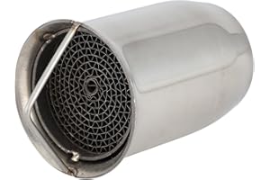 JFG RACING Tubo di Scarico Baffte 2 "OD x 3.4" Lunghezza in Acciaio Inox Universale Moto Scarico Marmitta Inserto Db Killer Silenziatore