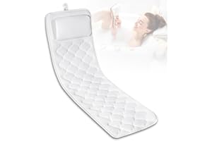 KITXEDAS Full Body Bath Pillow, with Laundry Bag, Waterproof Bath Pillows for Head and Neck and Back Bathtub Pillows Bath Neck Pillow Bath Cushion Luxury Bath Pillow Gifts Bath Accessories for Women