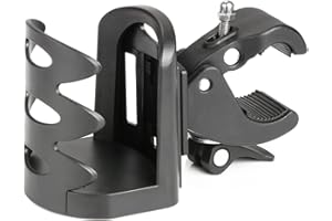 supregear Portavasos para Cochecito, Rotación de 360 Grados Soporte para Botella, Universal Soporte para Vasos, para Caminantes, Sillas de Ruedas, Bicicletas, Carritos y Motocicleta, Negro