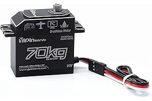 GoolRC Digital Servo GX3370BLS 70KG IP67 Waterproof Steering Servo 180° Full Metal Body Stainless Steel Gear Brushless Motor Servo for 1/8 1/5 RC Car Crawler RC Boat Airplane Helicopter Robot