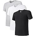 DAVID ARCHY Men's Undershirts Micro Modal Ultra Soft T-Shirts Stretch Moisture-Wicking Crewneck/V-Neck Tees for Men, 3-Pack
