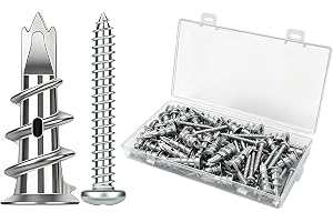 Nadisean 40 set Rigipspluggar med skruvar, självborrande gipsskivor, Rigips pluggar metall, gipsväggpluggar, hålighetsplugg f