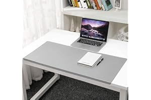 LINGXIYA Tappetino da scrivania con bordo protettivo,Tappetino da scrittura liscio impermeabile in pelle morbida per tastiera del computer portatile,Mouse Pad con profilo frontale a L per ufficio casa