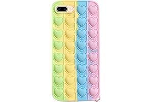 LICHENGTAI Bubble Phone Case, 3D Soft Stress Relief Fidget Toys Bubble Zappeln Sensory Toy Silikon Stoßfeste Schutzhülle Hülle Kompatibel mit iPhone 7/8, 7Plus/8 Plus, X/XS, XS Max, 11, 11Pro, 11 Pro Max