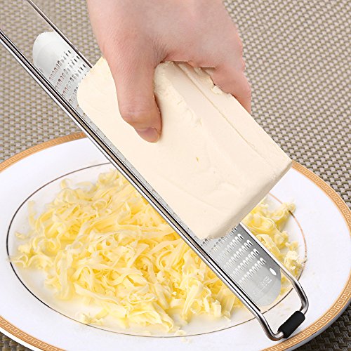Käse Reibe, jtdeal Hand feine Reibe und Zitronenschaber, Premium Edelstahl mit scharfe Zähne, professionelles Küche Hand Werkzeug für Käse, Obst Zest, Schokolade, Wurzel Gemüse & mehr - 2
