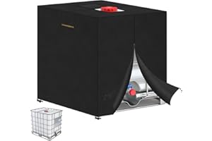 VANSHEIM IBC osłona zbiornika na wodę 600 l, pojemnik IBC, odporny na promieniowanie UV, pokrowiec ochronny na zbiornik na wodę 600 l, do zbiornika IBC, zbiornika na wodę deszczową, 120 x 80 x 100 cm