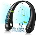 Neck Fan, Portable Neck Fan USB Rechargeable, Hands Free Bladeless Personal Fan with 360°Cooling Airflow, 3 Wind Speed for Home Office Travel Sports Outdoor Summer