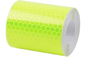 Anawakia Reflektorband Selbstklebend Warnklebeband Reflektorband Selbstklebende Sicherheit Warnklebeband reflektierende Aufkleber Nacht Reflektor Tape Warntafel Warnband 5 × 300cm (Hellgelb)