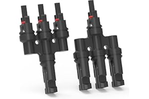 Sudoo Connettori a T per Pannelli Solari 3 a 1, Coppia - Adattatore Parallelo per Fotovoltaico