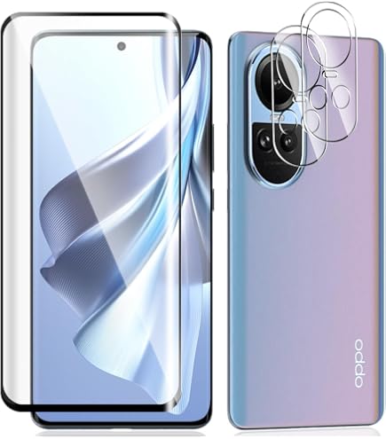 Vauki 2 Pezzi Privacy Vetro Temperato per OPPO Reno10 5G/OPPO Reno10 Pro 5G,Pellicola Protettiva Anti-Spy,Durezza 9H,Anti-Graffio,Senza Bolle,Schermo