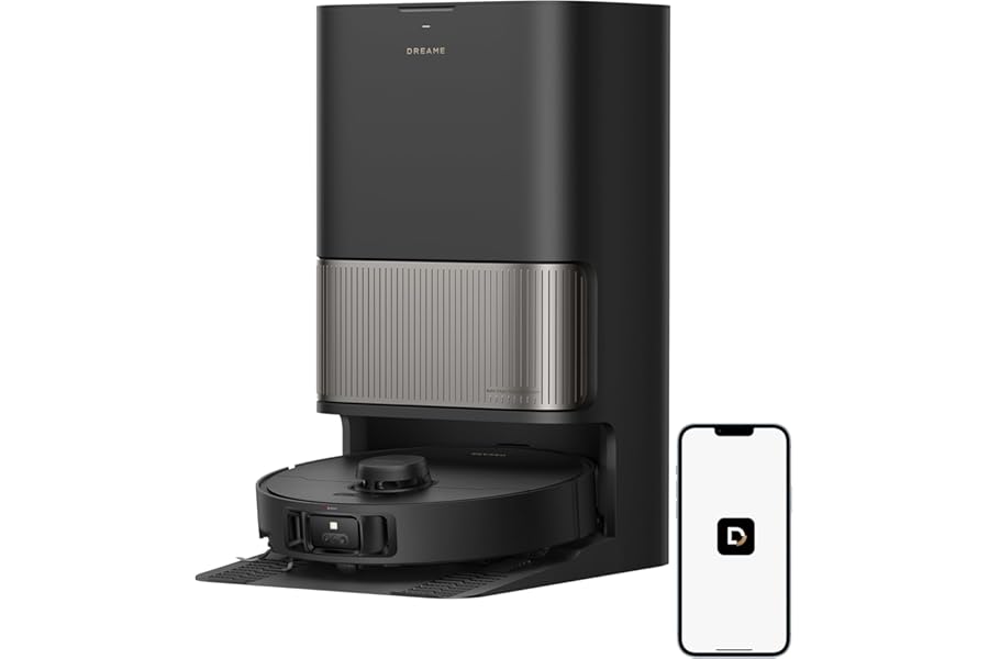 DREAME L40s Pro Ultra Robot Vacuum Cleaner, Self Cleaning Mops, Suction 19,000Pa, Anti-Tangle Brush, Moci Extension and Side Brush for Corners, Avoids Over 180 Objects, Voice Control