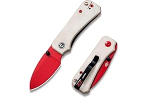 CIVIVI Baby Banter Folding Pocket Knife with 5.94CM Nitro-V Blade & Ivory G-10 Handle, Outdoor Knife with Clip (C19068S-7)