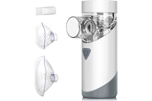 WINLOAD Inhalator Vernebler, Geräuscharmes Inhaliergerät mit Mundstück und Maske für Kinder und Erwachsene, Atemwegserkrankungen wirksam, Inhalationsgerät Tragbar, USB Wiederaufladbar