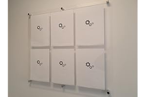 Get Acrylic Photo Frames - 6 Pocket Clear Acrylic Company Display/Notice Board. Wall Mount Display Board with A4 Pockets. Suitable for The Office, Workplace Or Home 70cm x 74.4cm (700mm x 744mm)