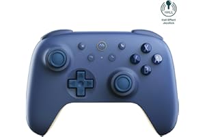 AKNES 8Bitdo Ultimate 2C Bluetooth Controller für Switch 2 / Switch, Hall Effekt Joysticks, Nicht-lineare Digitale Triggers, Remappable L4/R4 Bumper, 6-axis Bewegungssteuerung - Dunkelblau