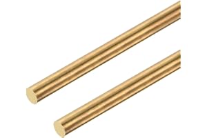 DMiotech 2pz 3mm x 300mm Aste Ottone, Barre Rotondo in Ottone Massiccio per Fai Da Te Asta Saldatura Ottone Barra Tornio per Punzoni Deriva Modello Albero Aereo Nave Auto